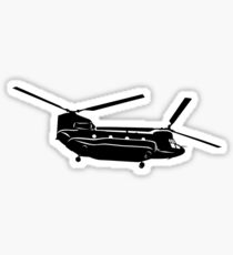 Large Detailed Boeing Chinook Helicopter Black v1 Sticker