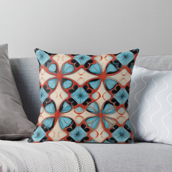 Item preview, Islamic Elegance: Red and Blue Textile Pattern designed and sold by artwaves.