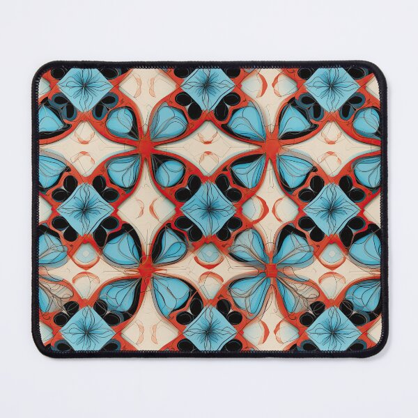 Item preview, Islamic Elegance: Red and Blue Textile Pattern designed and sold by artwaves.
