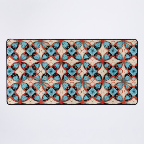 Item preview, Islamic Elegance: Red and Blue Textile Pattern designed and sold by artwaves.