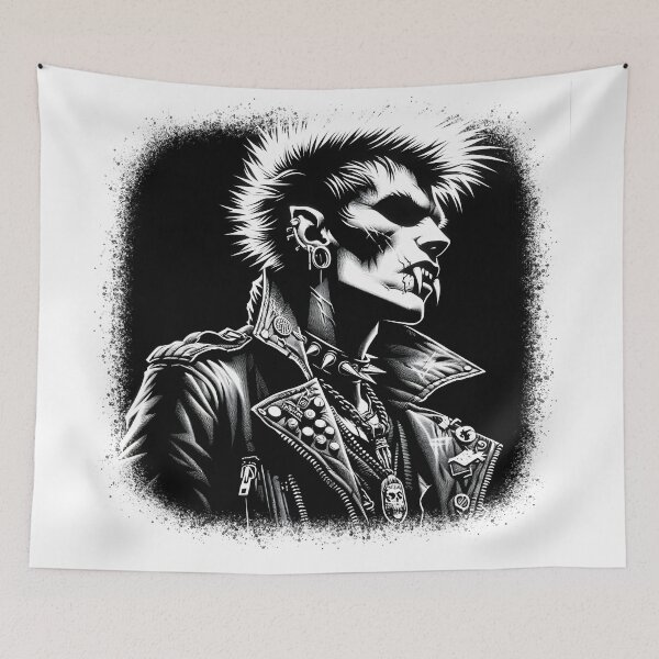 Item preview, Ink Drawing of a Punk Vampire designed and sold by Truck Stop One.