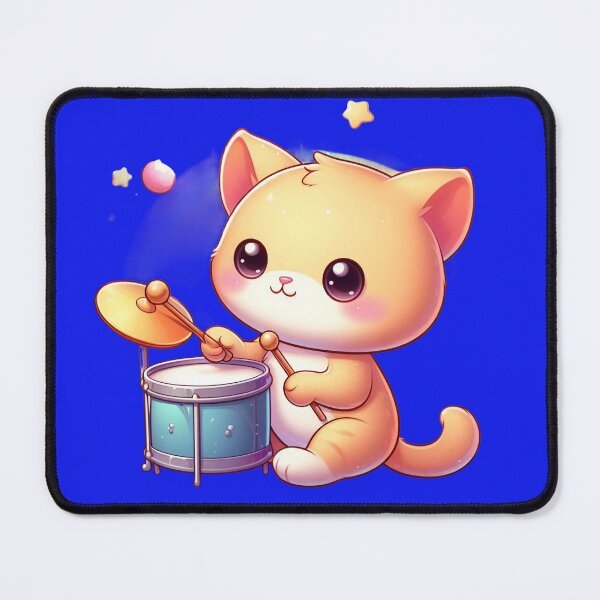 Item preview,  Cute Talented Drummer  Cat designed and sold by DigiDreamyArt.