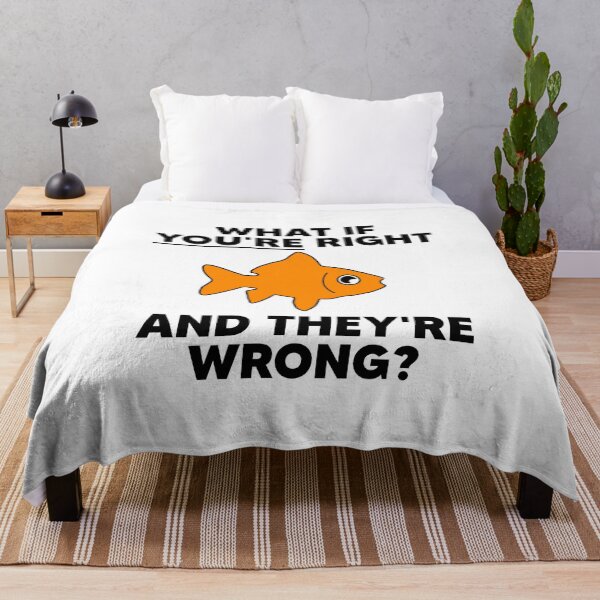 Item preview, Goldfish Philosophical Quote What If You're Right  designed and sold by The Junto Shop.
