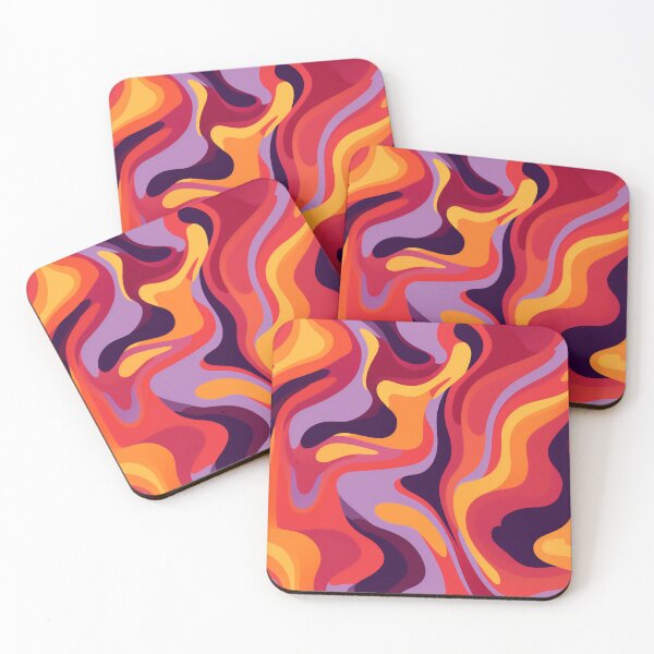 Item preview, A harmonious play of colors in violet, orange and burgundy designed and sold by malerliebe.