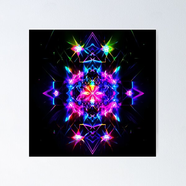Item preview, 432 Hz Rainbow Crystal Symmetry Sticker and Shirt Design 03 by Zeesdesign on Redbubble designed and sold by ZEESDESIGN.