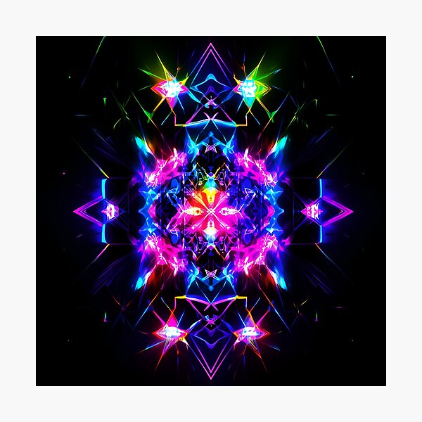 Item preview, 432 Hz Rainbow Crystal Symmetry Sticker and Shirt Design 03 by Zeesdesign on Redbubble designed and sold by ZEESDESIGN.