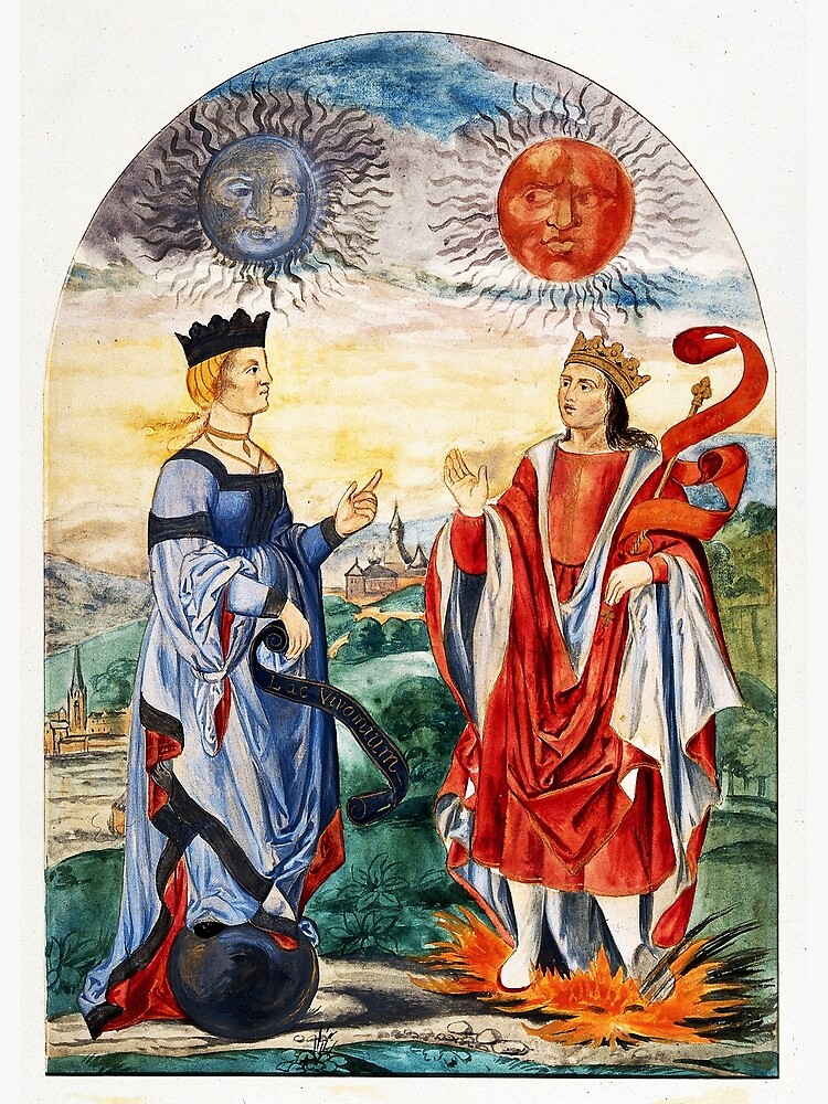 The Moon Witch And The Sun King "The Moon Queen and Sun King" Metal Print for Sale by AeroplaneTees
