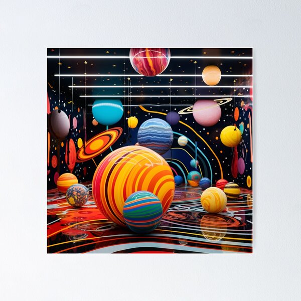 Item preview, Solar Symphony - Vibrant Planetary Art Print designed and sold by SmartDesignByBB.