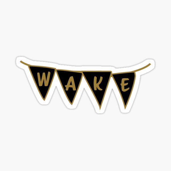 Vista previa del artículo con la obra «banner de wake», diseñado y vendido por nwalsh3.