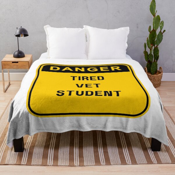Item preview, Danger Tired Vet Student, gift for Veterinary students designed and sold by ImaginePrinting.