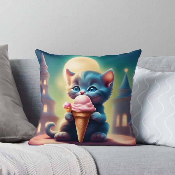 Item preview, Cat eating ice cream designed and sold by NaturaFotos.