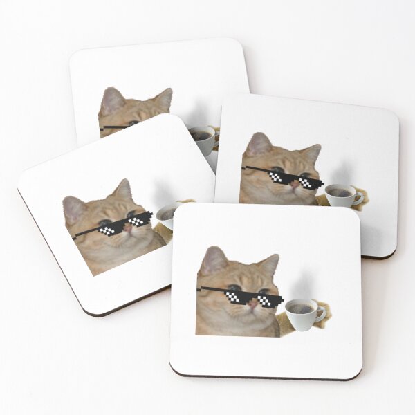 Item preview, funny cat meme with coffee cup designed and sold by WeBestdesign.