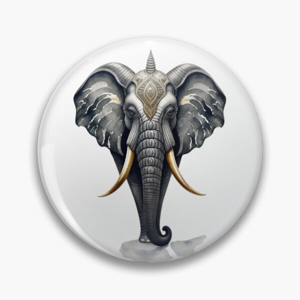 Item preview, Black Elephant Gold Tusks designed and sold by MarzenaKa.