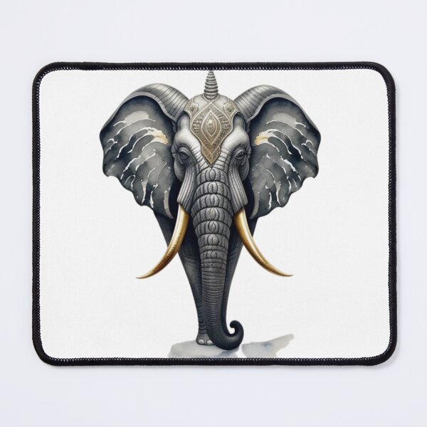 Item preview, Black Elephant Gold Tusks designed and sold by MarzenaKa.