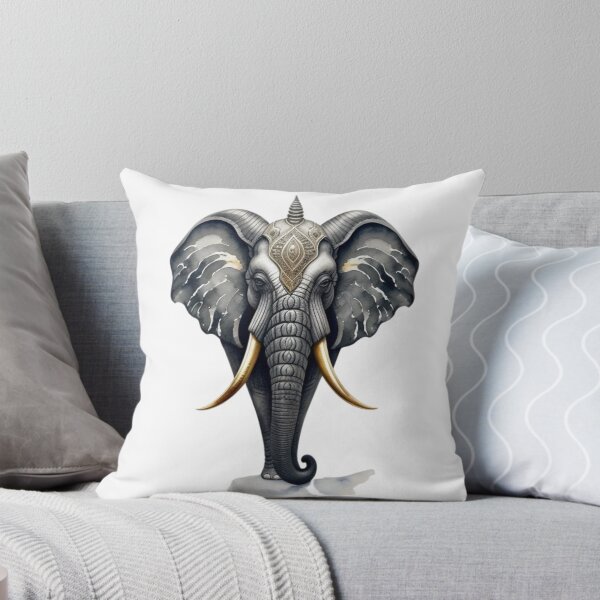 Item preview, Black Elephant Gold Tusks designed and sold by MarzenaKa.