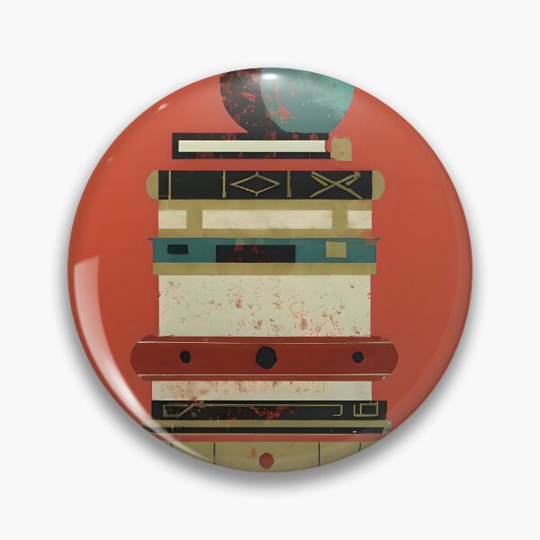 Item preview, Pile of books pattern Bill Sienkiewicz designed and sold by ChataMaroon.