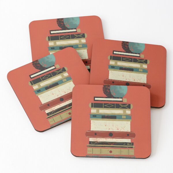 Item preview, Pile of books pattern Bill Sienkiewicz designed and sold by ChataMaroon.