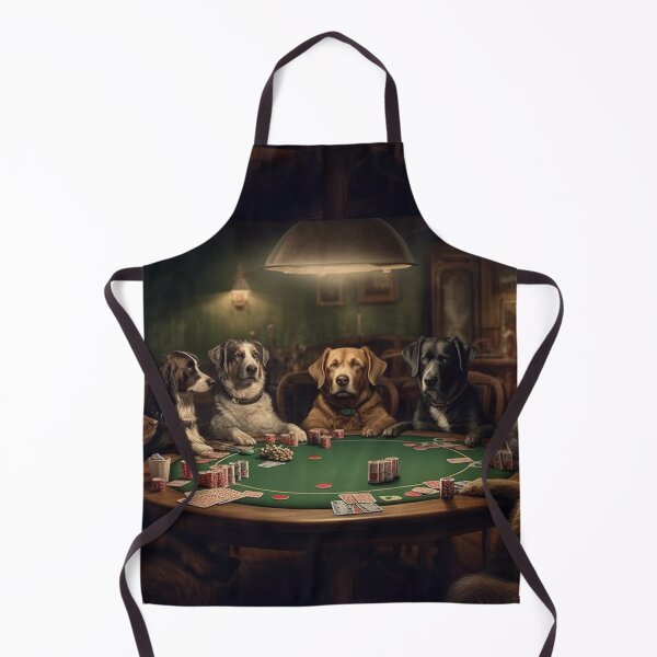 Artikelvorschau, Einzigartiges Ölgemälde, lustige Hunde, die Poker spielen, Kartenspiel, exklusives Kunstwerk A507 entworfen und verkauft von MPCFICTION.