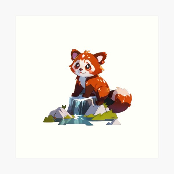 Item preview, red panda sitting by the lake designed and sold by Karaz's Animal Kingdom.