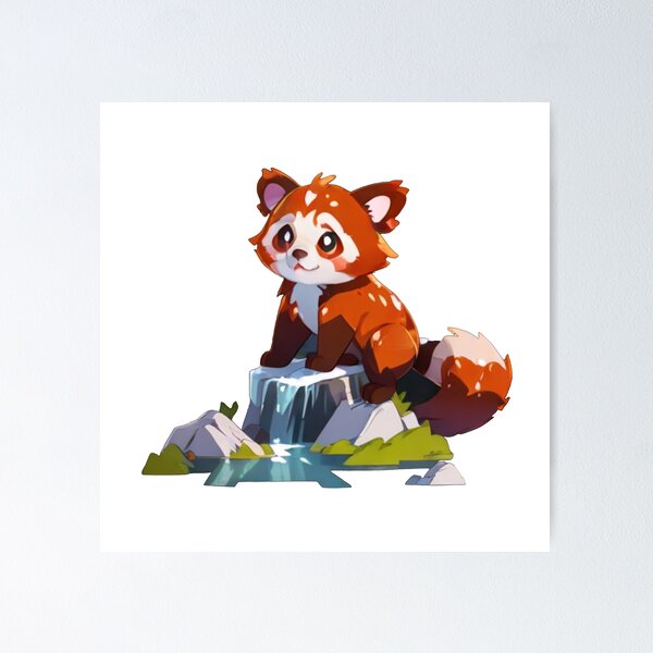 Item preview, red panda sitting by the lake designed and sold by Karaz's Animal Kingdom.