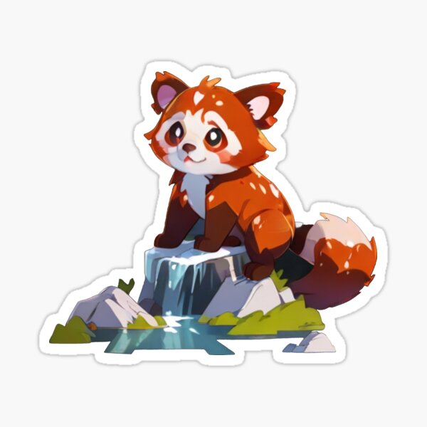 Item preview, red panda sitting by the lake designed and sold by Karaz's Animal Kingdom.