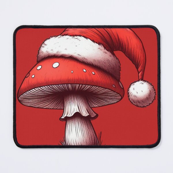 Item preview, Christmas Mushroom with Santa Hat Christmas Santa Claus Funny Cute Christmas Art Nature| Merry Christmas! designed and sold by FestivePalette.