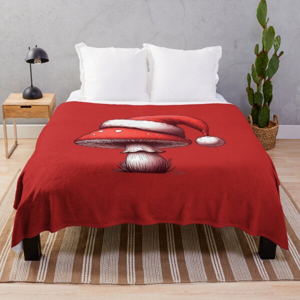 Item preview, Christmas Mushroom with Santa Hat Christmas Santa Claus Funny Cute Christmas Art Nature| Merry Christmas! designed and sold by FestivePalette.