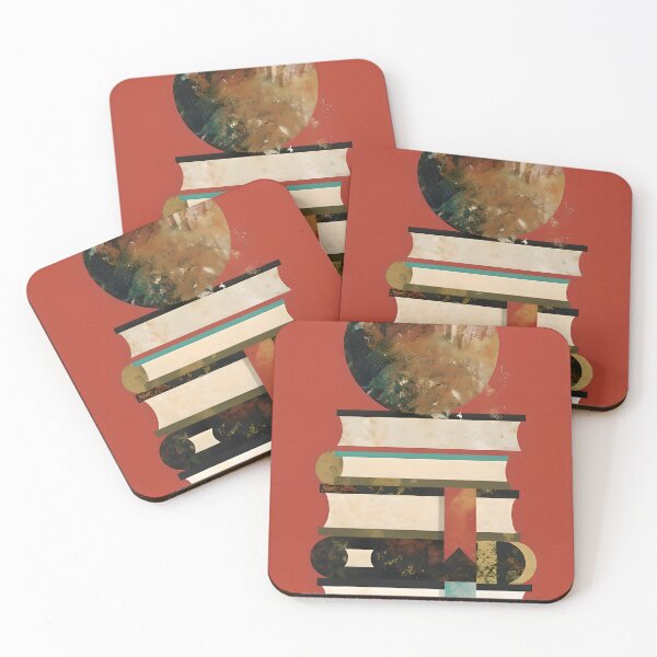 Item preview, Pile of books pattern Bill Sienkiewicz flat graphic design designed and sold by ChataMaroon.