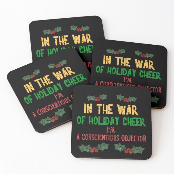 Item preview, War of Holiday Cheer Conscientious Objector | Anti Christmas Funny Grumpy designed and sold by Mobius Spot Collective.