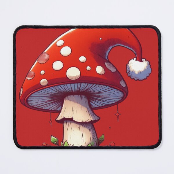 Item preview, Christmas Mushroom with Santa Hat Christmas Santa Claus Funny Cute Christmas Art Nature| Merry Christmas! designed and sold by FestivePalette.
