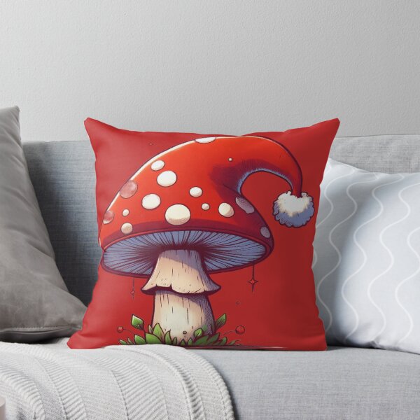 Item preview, Christmas Mushroom with Santa Hat Christmas Santa Claus Funny Cute Christmas Art Nature| Merry Christmas! designed and sold by FestivePalette.