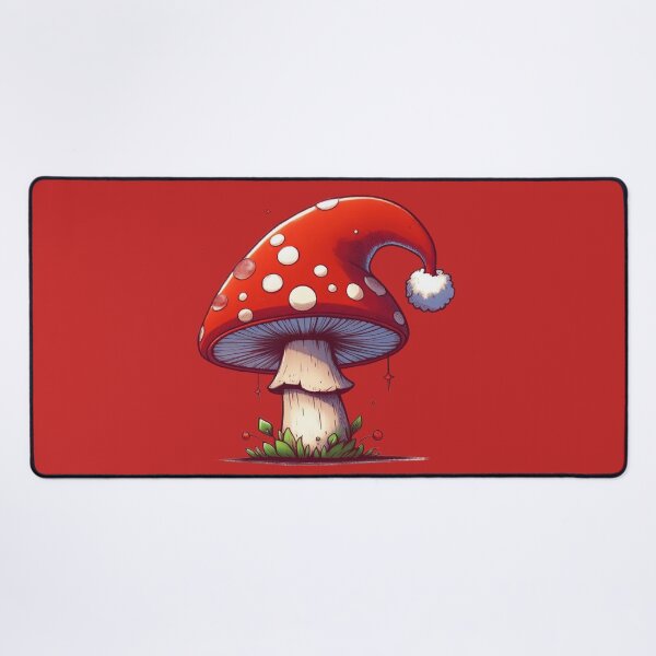 Item preview, Christmas Mushroom with Santa Hat Christmas Santa Claus Funny Cute Christmas Art Nature| Merry Christmas! designed and sold by FestivePalette.