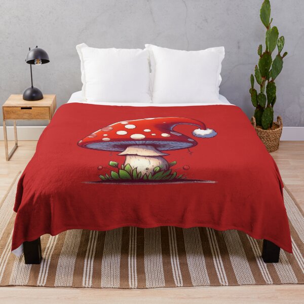 Item preview, Christmas Mushroom with Santa Hat Christmas Santa Claus Funny Cute Christmas Art Nature| Merry Christmas! designed and sold by FestivePalette.