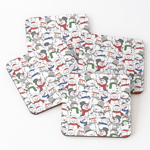 Item preview, Christmas smiling cute snowmen designed and sold by Dreamforia.