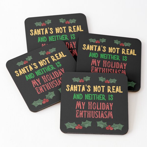Item preview, Sant's Not Real Holiday Enthusiasm | Anti Christmas Funny Grumpy designed and sold by Mobius Spot Collective.