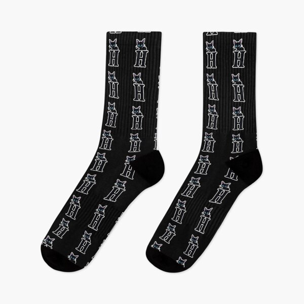 Item preview, Black Capital Letter H Monogram with Black Cat | Alphabet Letters | Cat Illustration designed and sold by UnhingedBird.