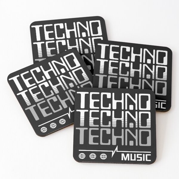 Item preview, TECHNO  - Computer Font  (Grey)  designed and sold by Discothreadz.