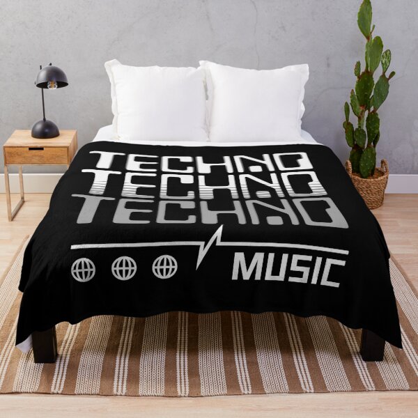 Item preview, TECHNO - Computer Font (Grey) designed and sold by Discothreadz.