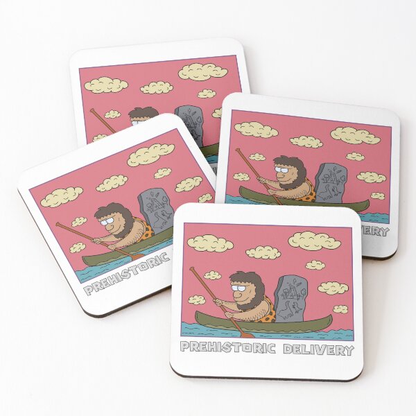 Item preview, A caveman in a canoe. Prehistoric delivery designed and sold by Eloriss.