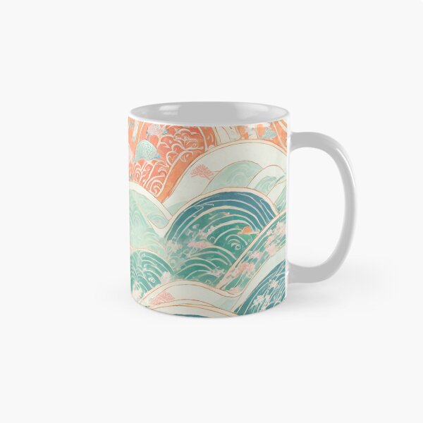 Item preview, Japanese Art Ocean Sea Wave Pastel Color Painting Pattern Design  designed and sold by TheKaiZenNi.