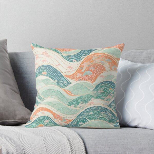 Item preview, Japanese Art Ocean Sea Wave Pastel Color Painting Pattern Design  designed and sold by TheKaiZenNi.