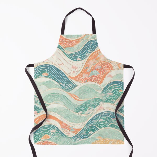 Item preview, Japanese Art Ocean Sea Wave Pastel Color Painting Pattern Design designed and sold by TheKaiZenNi.