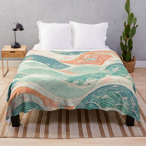Item preview, Japanese Art Ocean Sea Wave Pastel Color Painting Pattern Design designed and sold by TheKaiZenNi.