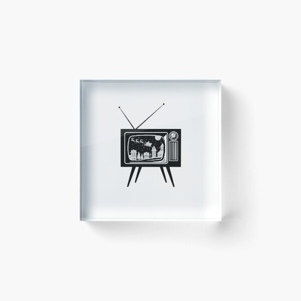 Item preview, Retro TV Santa Claus Christmas village Saint Nicholas Vintage Television Old Fashion TV designed and sold by Whitetailcrafts.