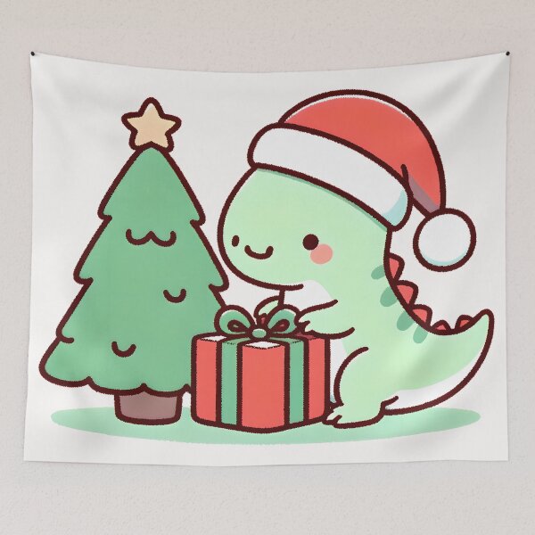 Item preview, Christmas morning dino Trex gift designed and sold by ChataMaroon.