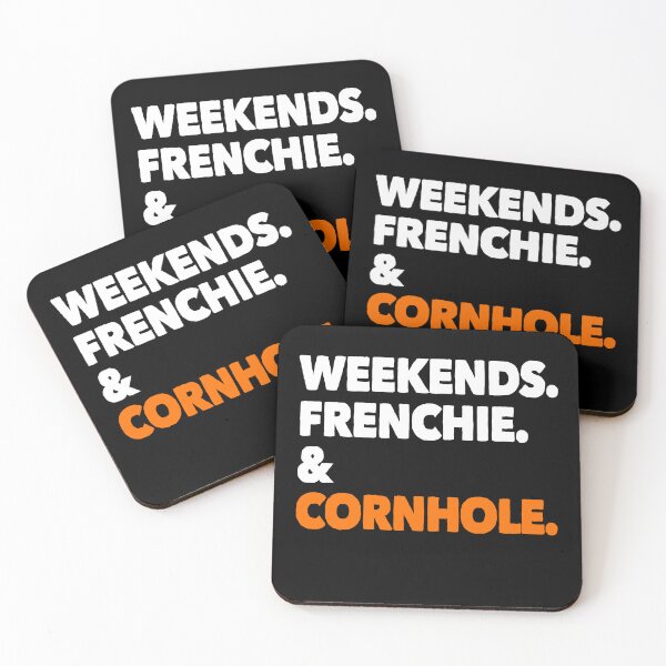 Item preview, Weekends Frenchie and Cornhole Funny Dog Gift  designed and sold by Guarddogdrive.