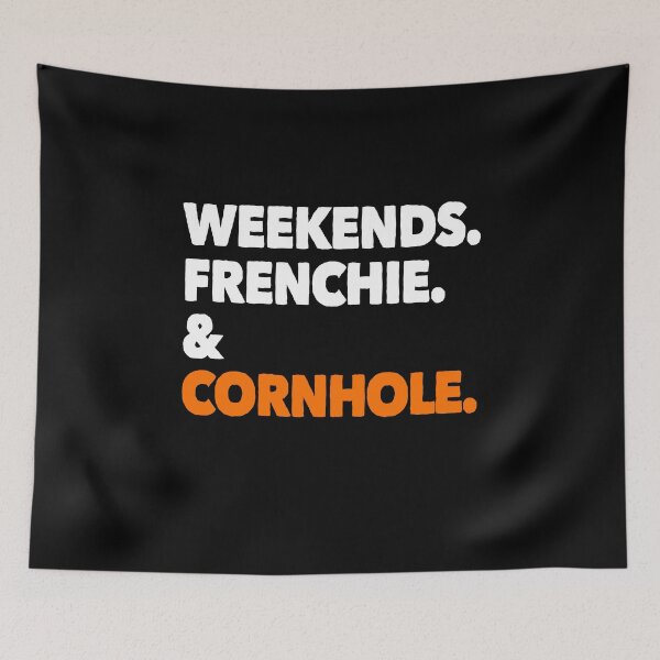 Item preview, Weekends Frenchie and Cornhole Funny Dog Gift  designed and sold by Guarddogdrive.