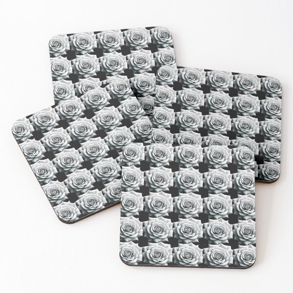 Item preview, White Rose Grid designed and sold by OblakShop.