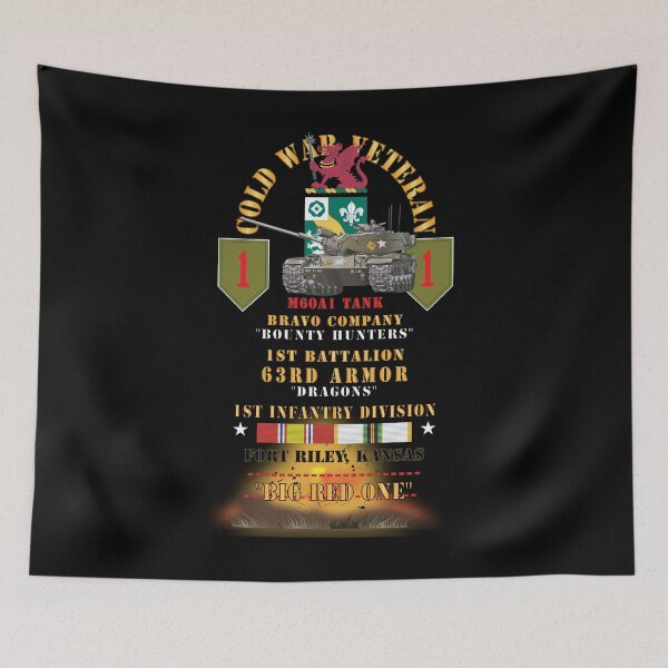 Item preview, Army - Cold War Vet - B Co, 1st Bn 63rd Armor - 1st Inf Div - Fort Riley, Kansas - M60A1 Tank  - BRO w COLD SVC X 300 designed and sold by Military Insignia Products.