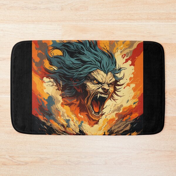 Item preview, Inferno's Roar - Fierce Flame Warrior Art Print designed and sold by SmartDesignByBB.